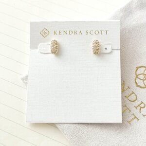 Kendra Scott jewelry - Grayson Gold White Crystal Stud Earrings
